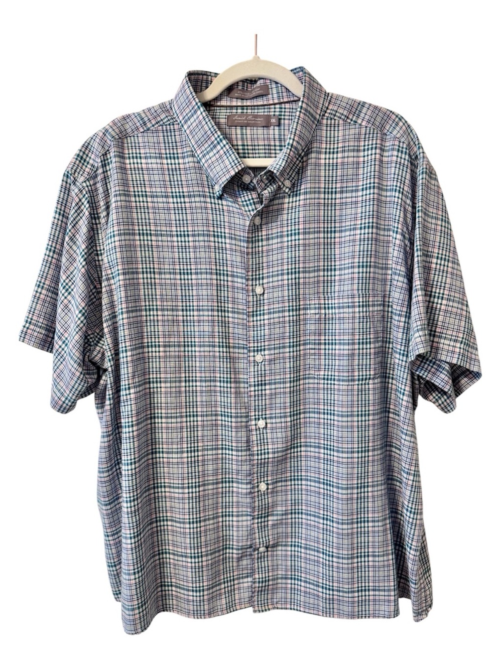 Daniel Cremieux Short-Sleeve Plaid Button-Down Shirt - Blue & Green